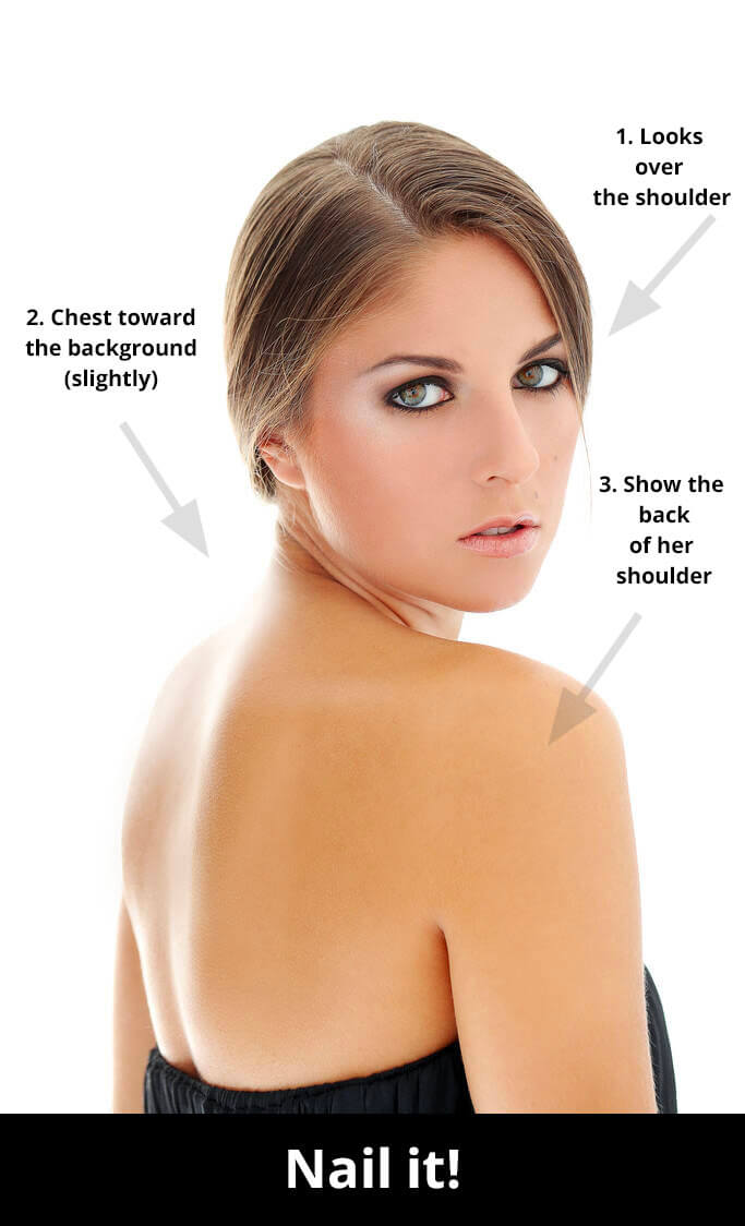 Over The Shoulder Pose Photo Posing Tips How To Pose Using Shoulder